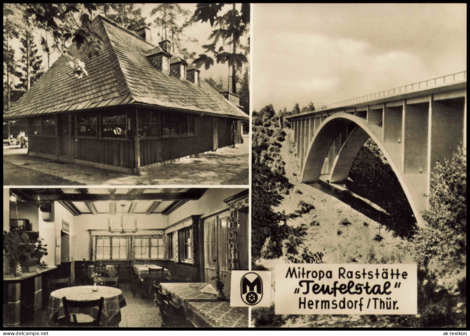 Hermsdorf (Thüringen) Mitropa Raststätte Teufelstal DDR Mehrbildkarte 1971 - Hermsdorf