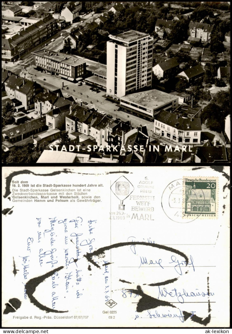 Ansichtskarte Marl (Westfalen) Luftbild Stadtsparkasse 1967 - Marl