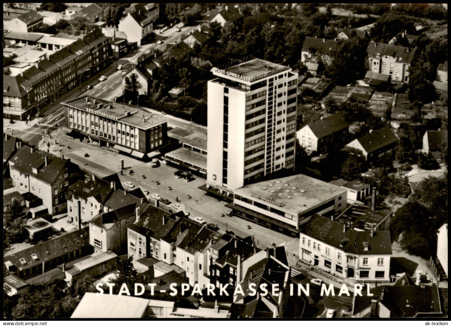 Ansichtskarte Marl (Westfalen) Luftbild Stadtsparkasse 1967 - Marl