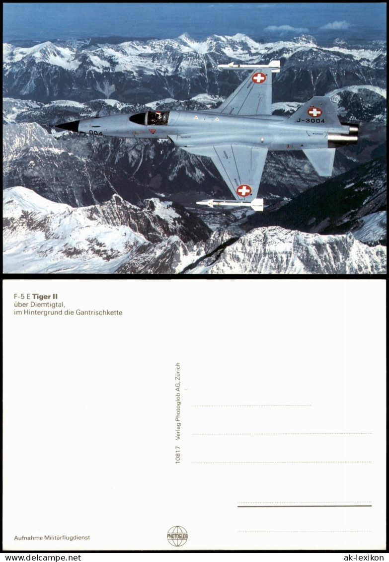 F-5 E Tiger II über Diemtigtal Militär Jet Flugzeug Schweiz 2000 - Material
