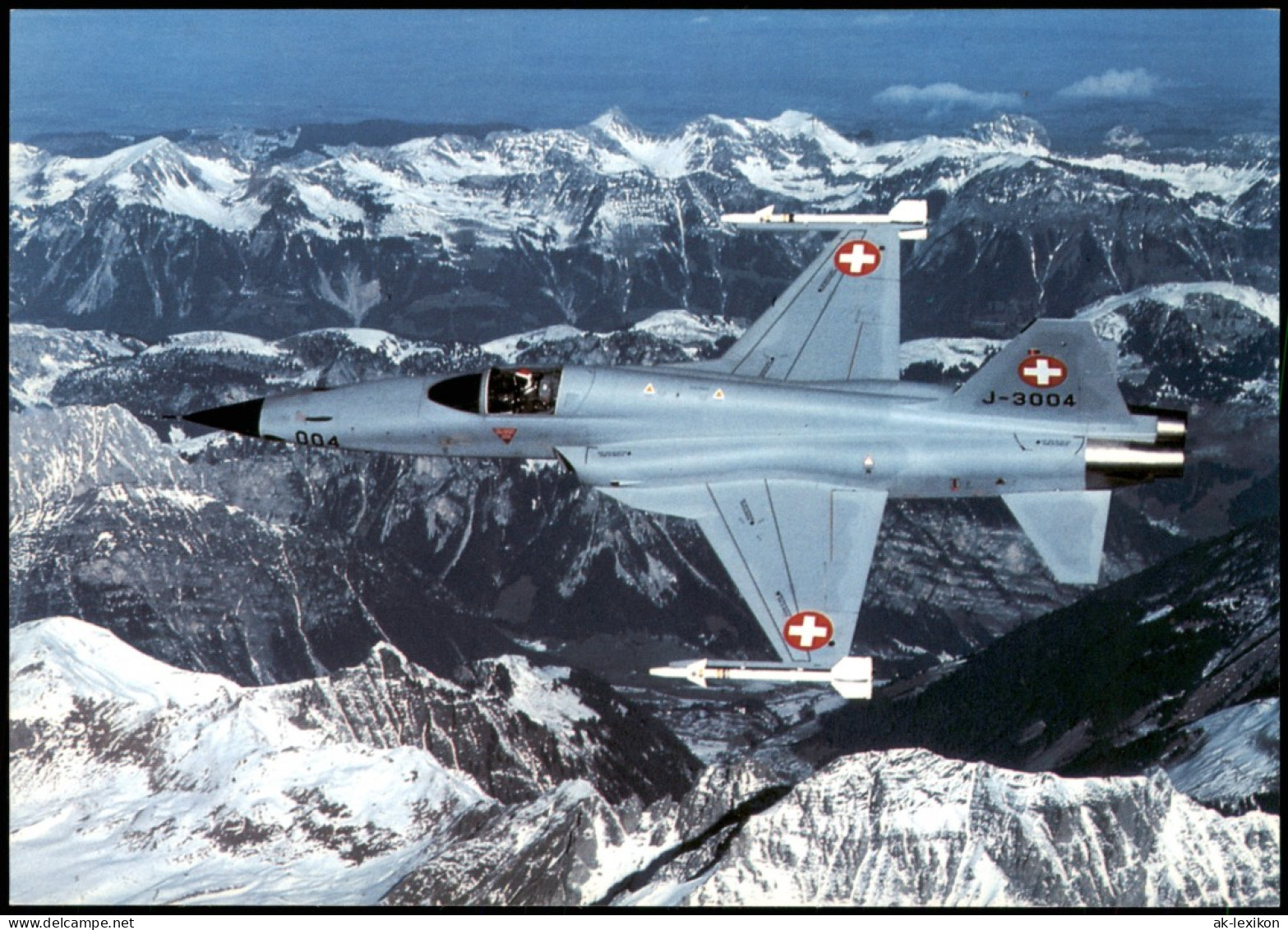 F-5 E Tiger II über Diemtigtal Militär Jet Flugzeug Schweiz 2000 - Matériel