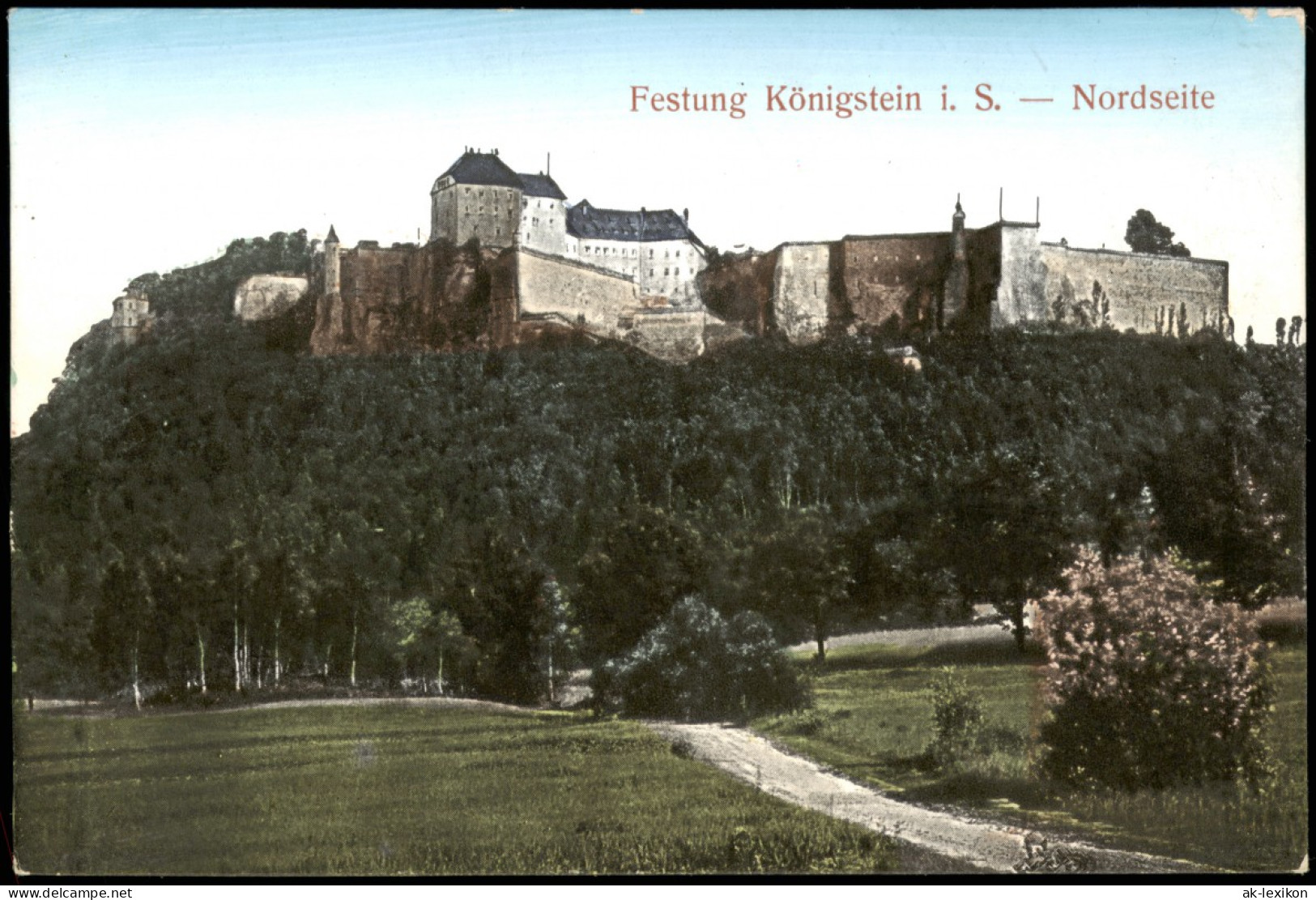 Königstein (Sächsische Schweiz) Festung Königstein - Weg - Nordseite 1924 - Koenigstein (Saechs. Schw.)