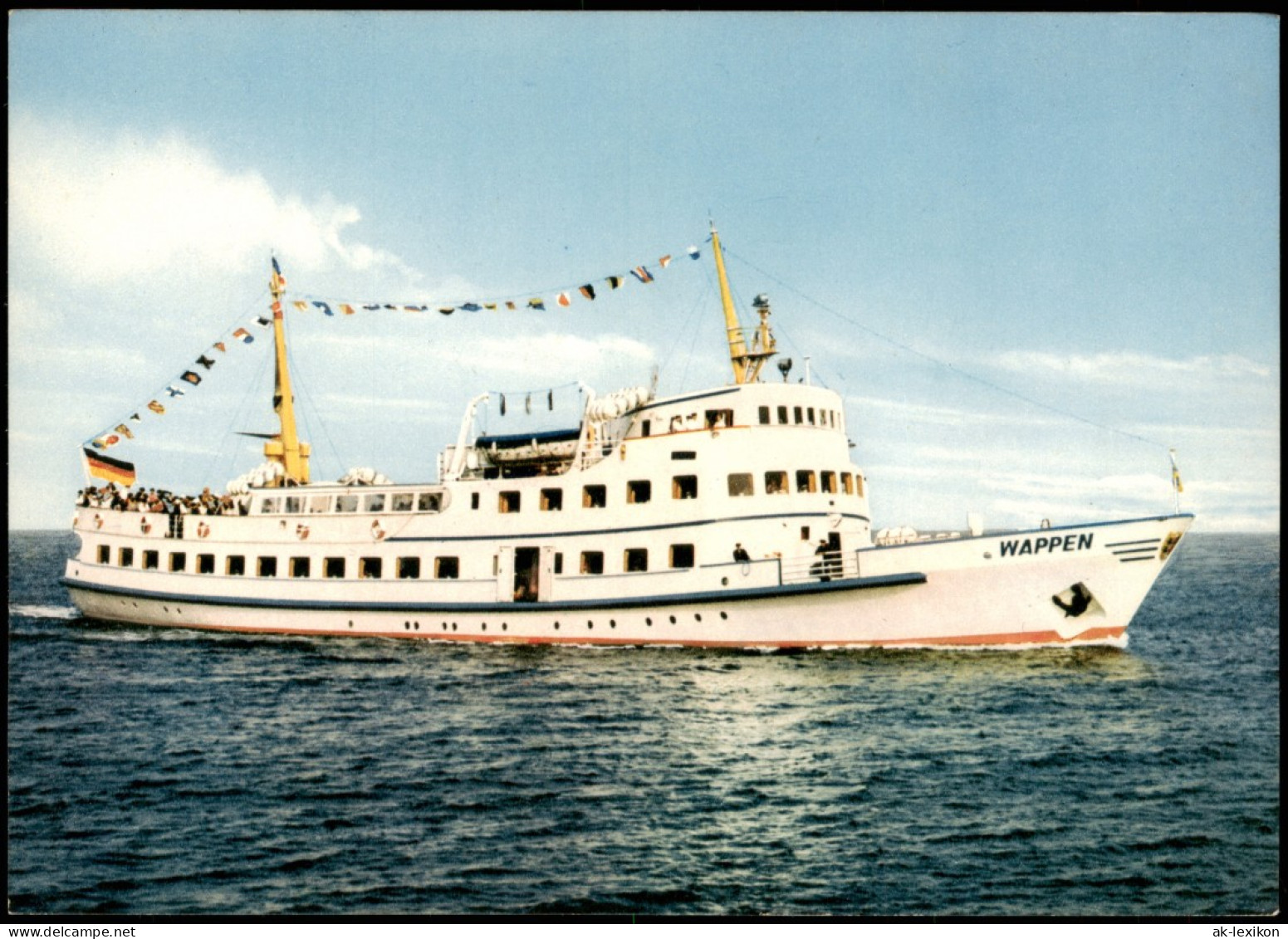 Ansichtskarte  Fährschiff MS "Wappen" 1974 - Traghetti