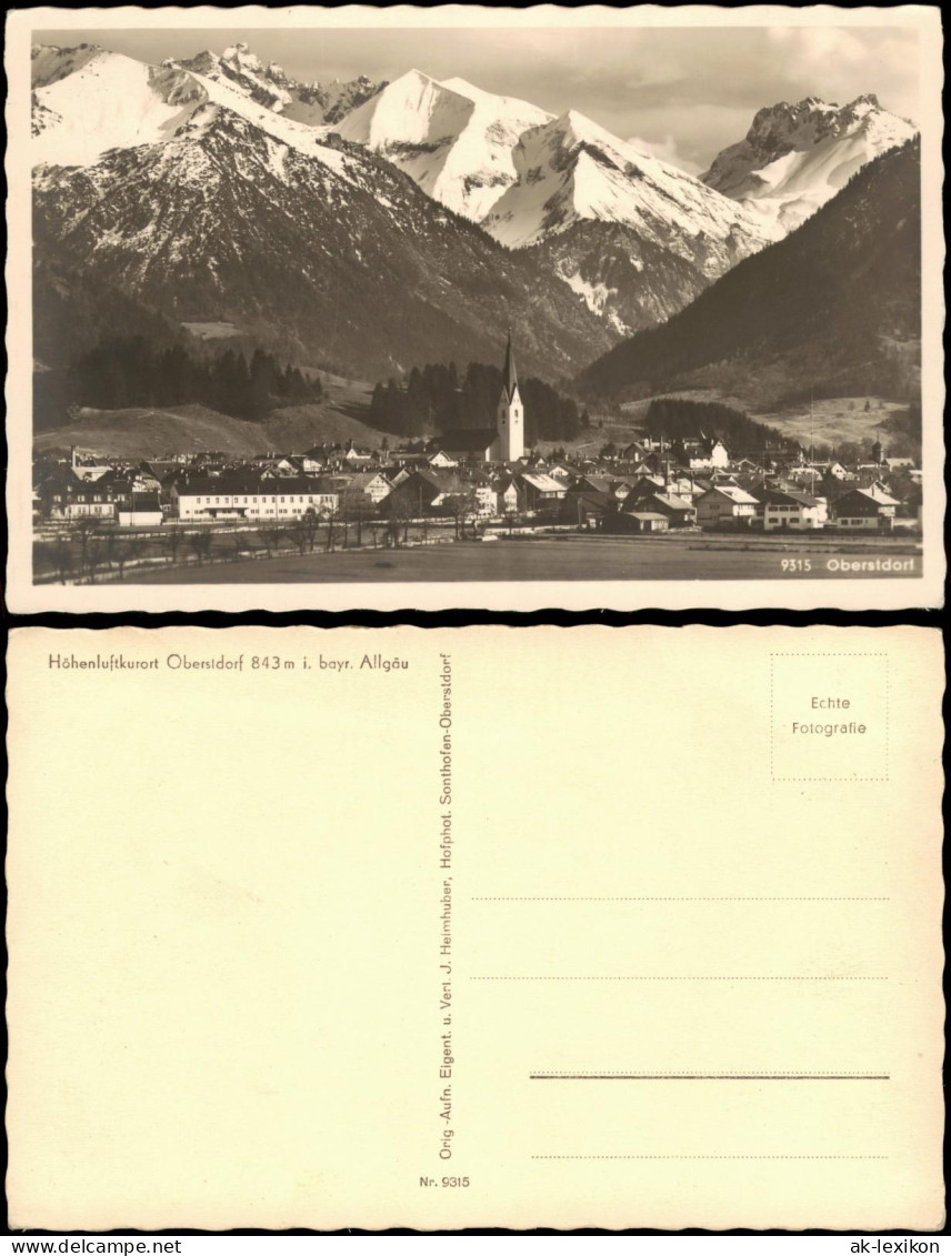 Ansichtskarte Oberstdorf (Allgäu) Stadtblick 1932 - Oberstdorf