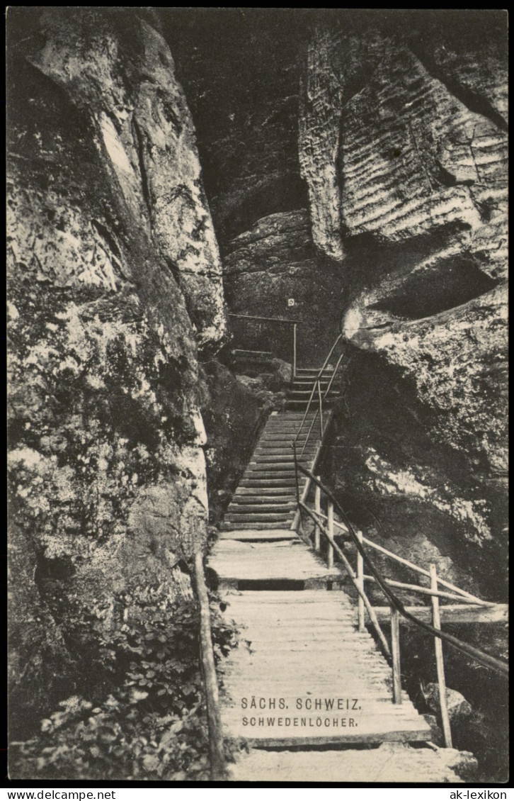 Ansichtskarte Rathen Schwedenlöcher In Der Sächsischen Schweiz 1910 - Rathen