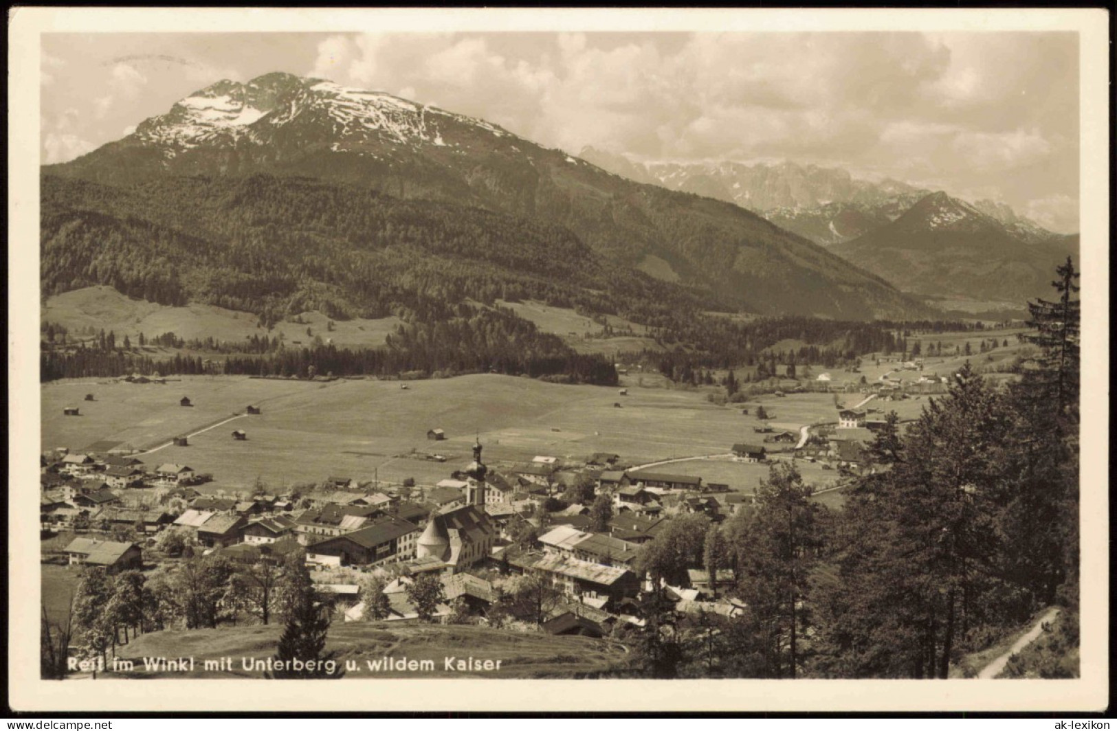 Reit Im Winkl Panorama-Ansicht Mit Unterberg U. Wildem Kaiser 1952 - Reit Im Winkl