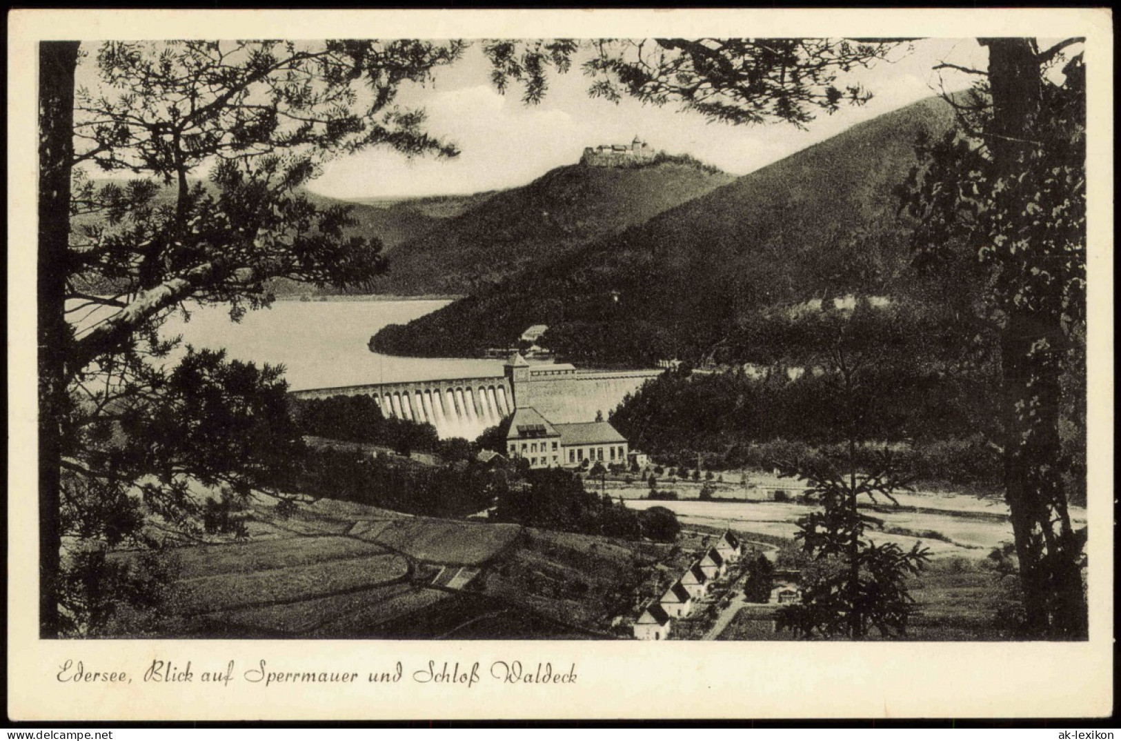Waldeck (am Edersee) Blick Auf Die Staumauer - Schloss Waldeck 1961 - Waldeck