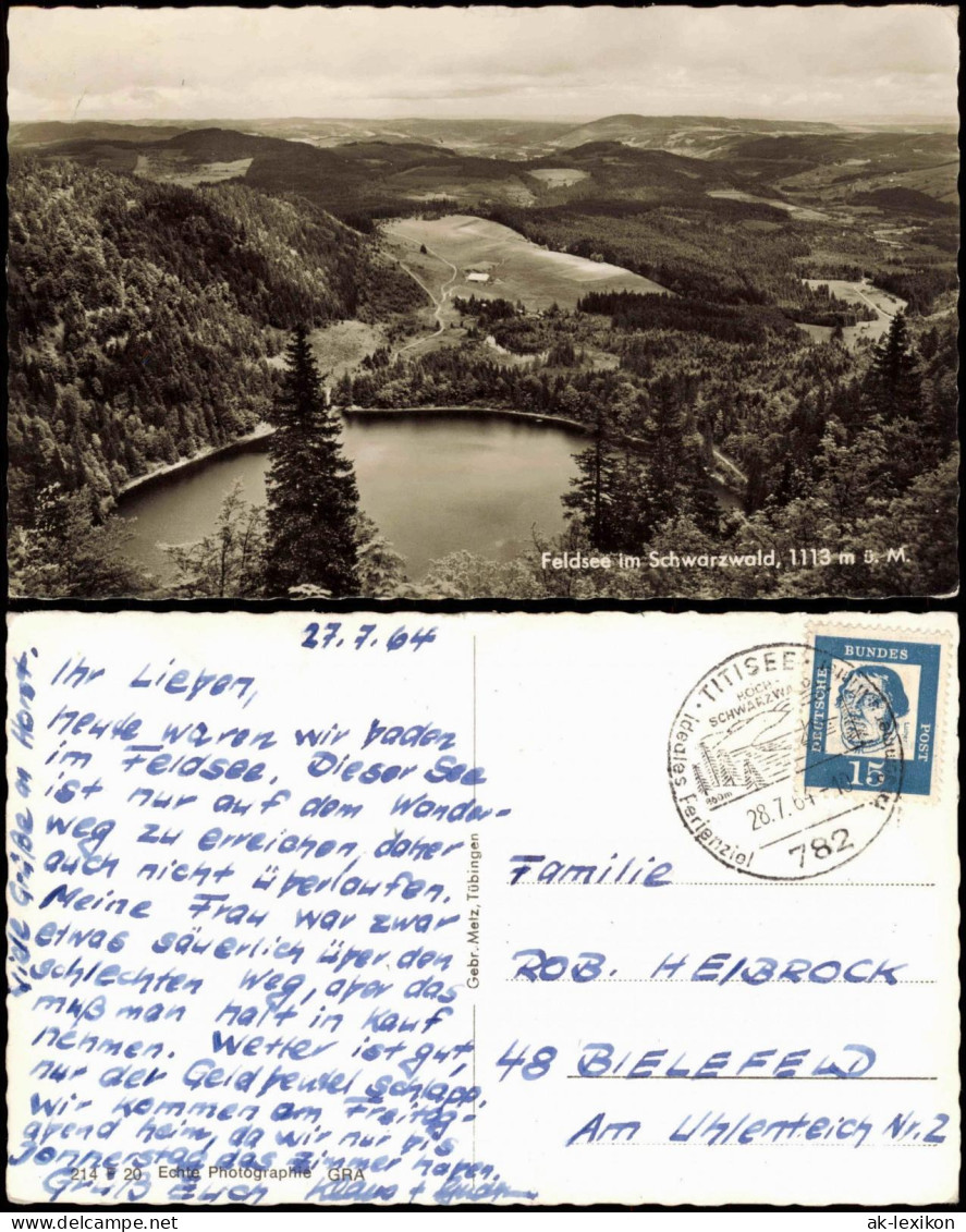 Feldberg (Schwarzwald) Feldsee Im Schwarzwald Aus Der Vogelschau 1964 - Feldberg