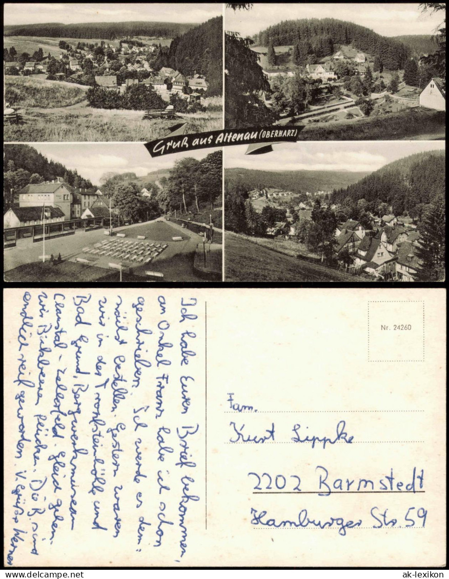Altenau-Clausthal-Zellerfeld Mehrbild-AK Ortsansichten Altenau Oberharz 1960 - Altenau