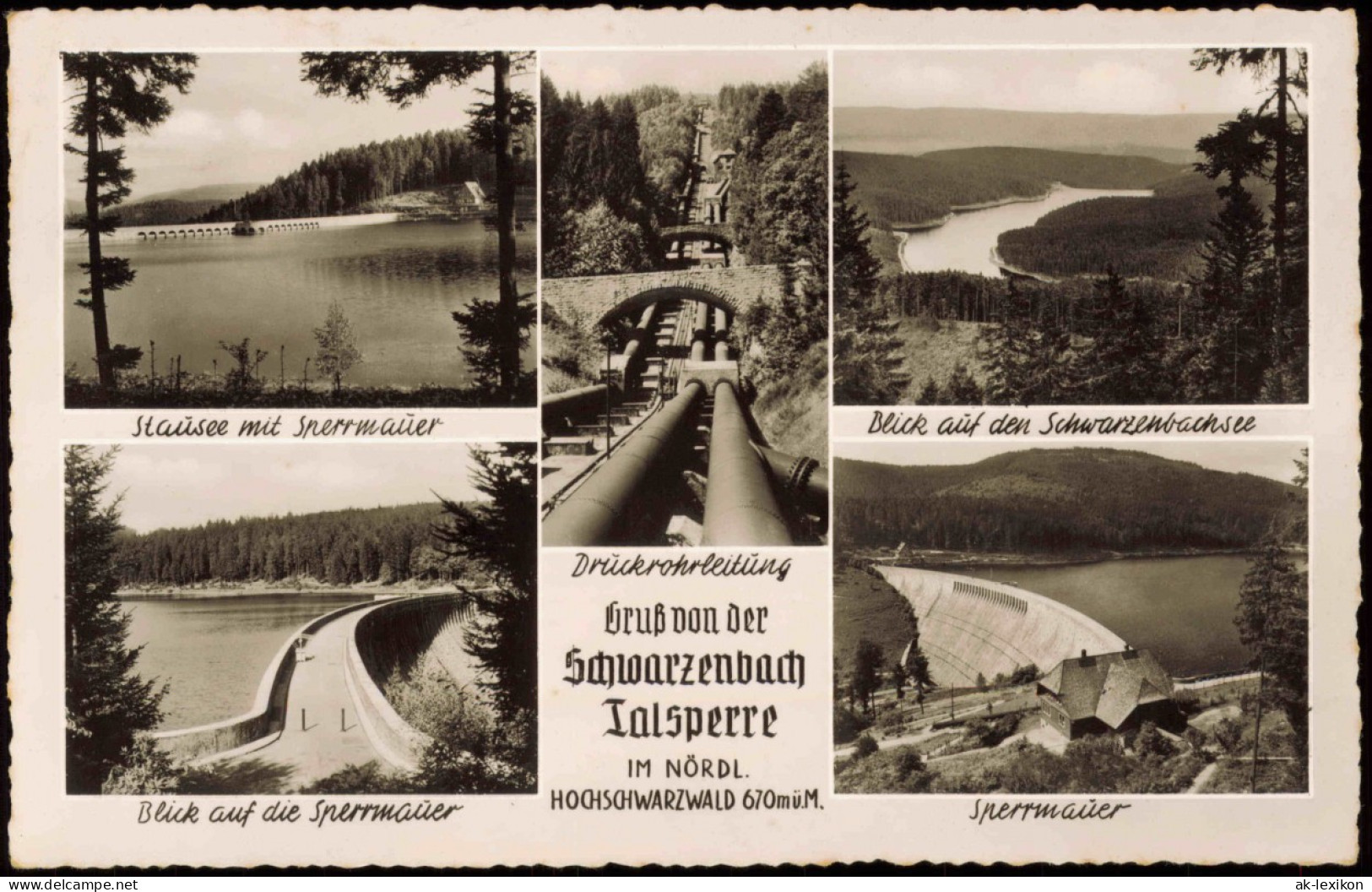 Forbach (Baden) Schwarzenbach-Talsperre Im Schwarzwald (Mehrbildkarte) 1960 - Forbach