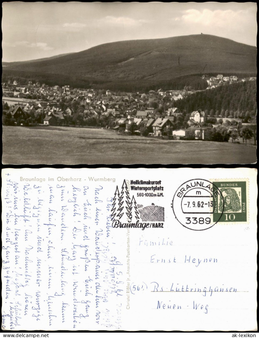 Ansichtskarte Braunlage Wurmberg 1962 - Braunlage