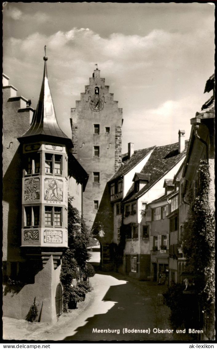 Ansichtskarte Meersburg Obertor Und Bären 1963 - Meersburg