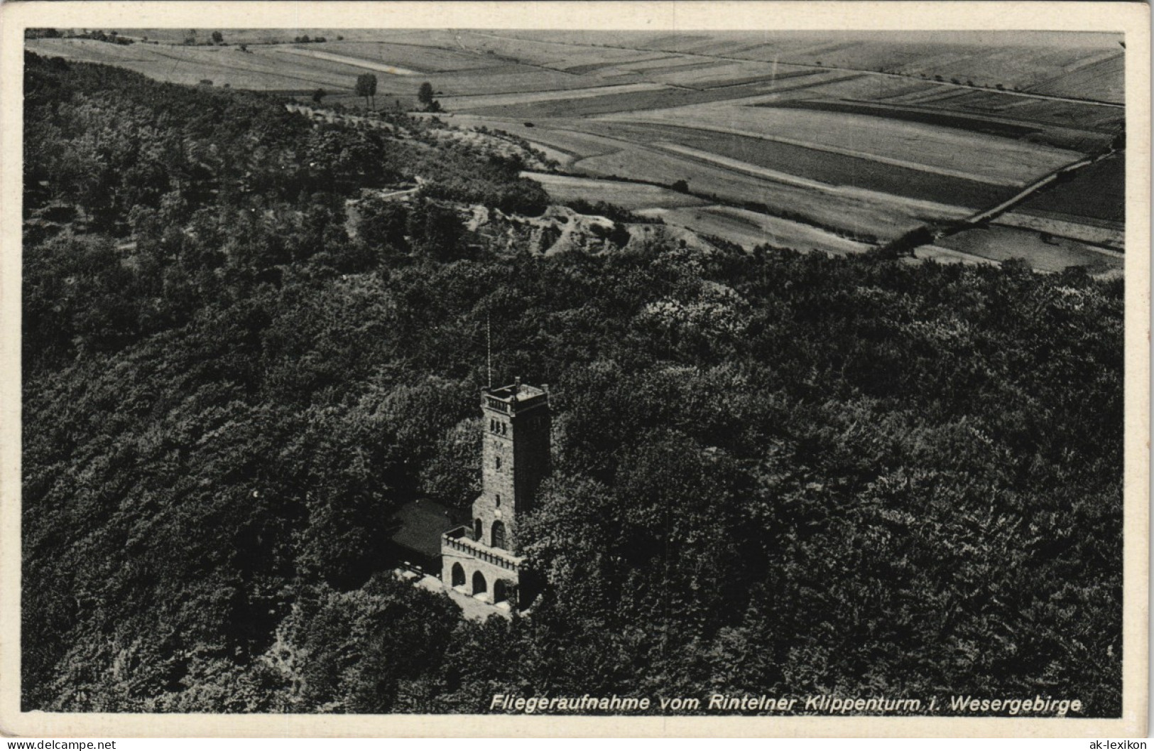 Rinteln Fliegeraufnahme Vom Rintelner Klippenturm Im Wesergebirge 1930 - Rinteln