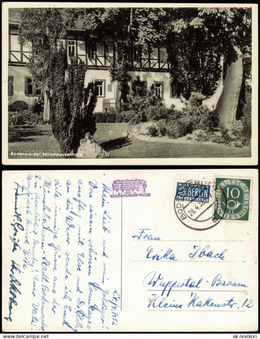 Ansichtskarte Bodenwerder Partie Am Münchhausen-Haus 1952 - Bodenwerder