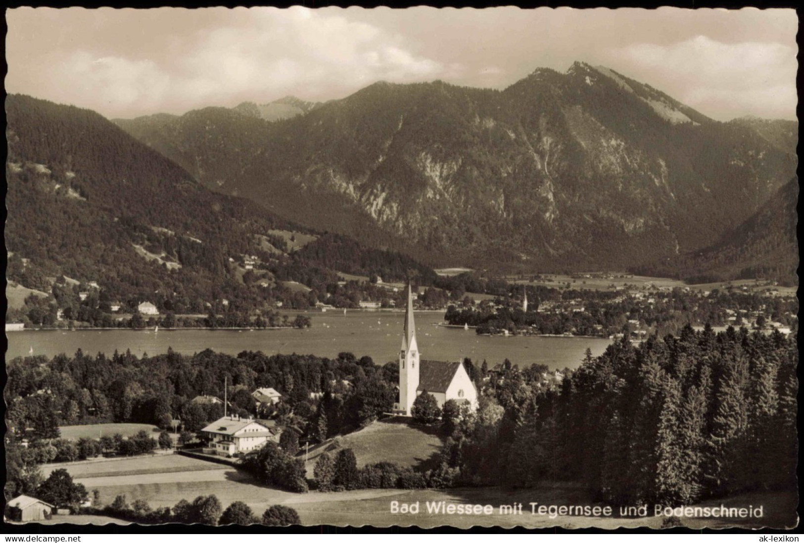 Bad Wiessee Panorama Blick Mit Tegernsee Und Bodenschneid 1959/1958 - Bad Wiessee