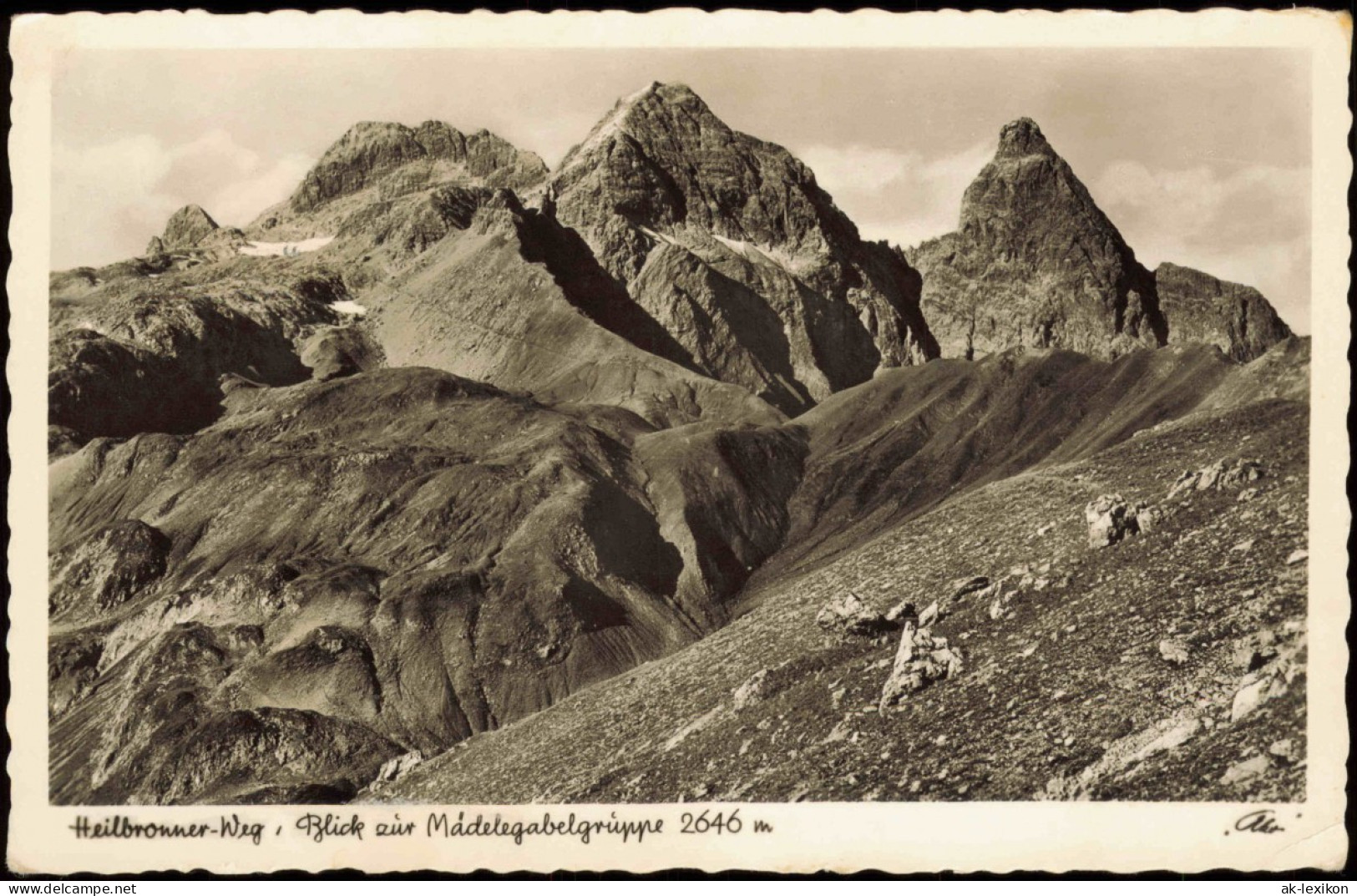 Ansichtskarte  Heilbronner-Weg Blick Zur Mädelegabelgruppe 1950 - Non Classificati