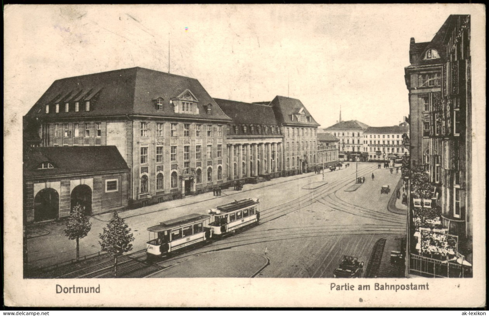 Ansichtskarte Dortmund Partie Bahnpostamt Tram 1923   Nachkrieglich Feldpost - Dortmund