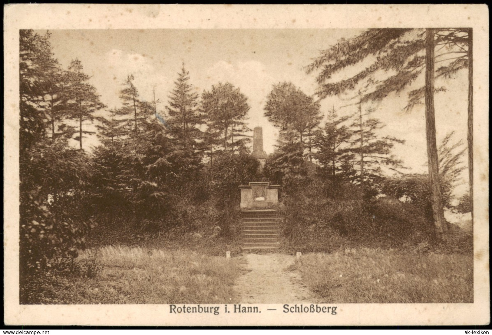 Ansichtskarte Rotenburg (Wümme) Schloßberg, Denkmal 1922 - Rotenburg (Wümme)