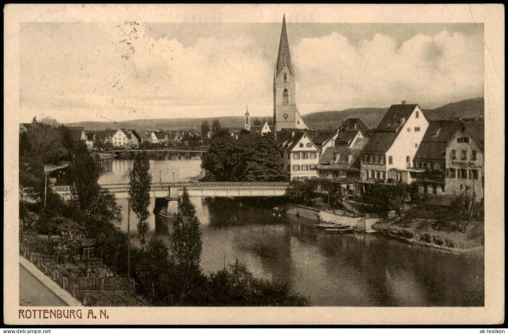 Ansichtskarte Rottenburg Am Neckar Brücke Und Stadt 1916  Gel. Feldpost - Rottenburg