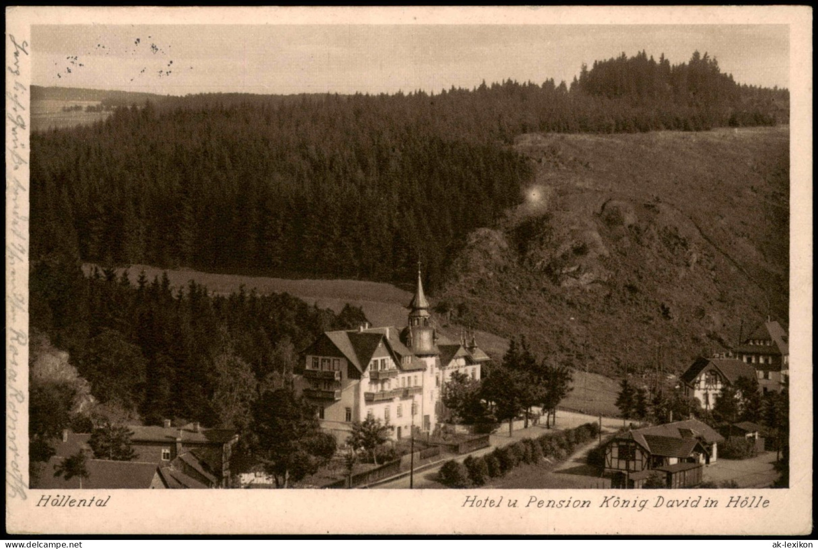 Ansichtskarte Hof (Saale) Hotel U Pension König David In Hölle 1937 - Hof