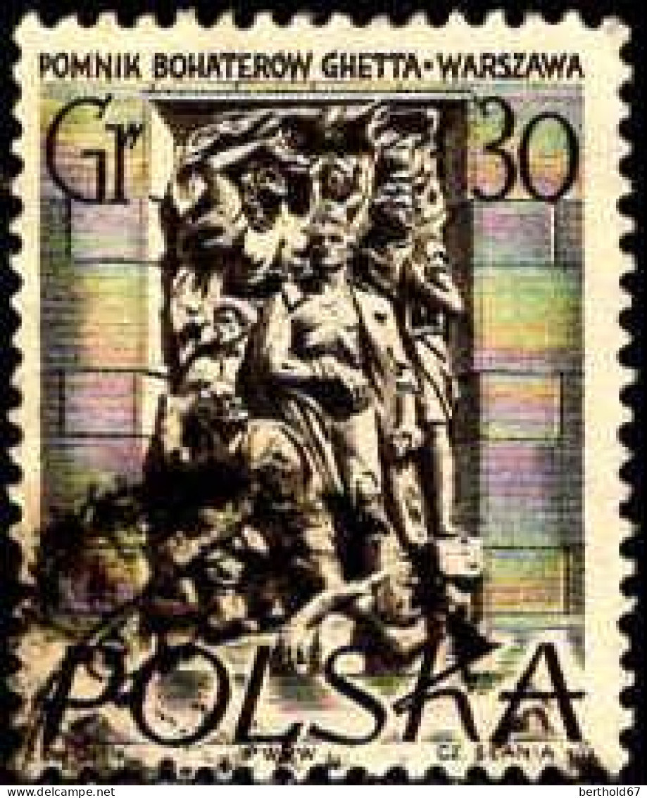 Pologne Poste Obl Yv: 805A Mi:974 Pomnik Bohaterow Ghetta Warszwa (cachet Rond) - Used Stamps