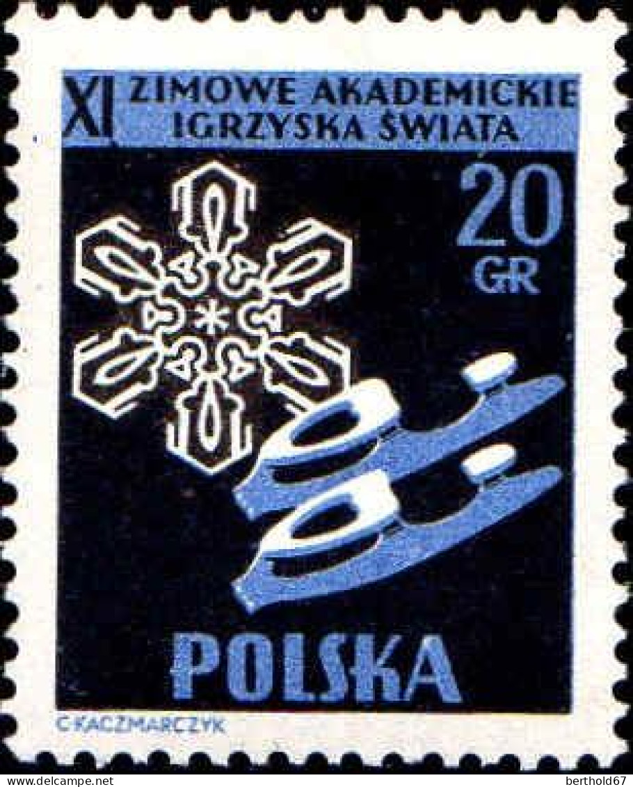 Pologne Poste N** Yv: 852/854 Championnats De Sports D'hiver Des étudiants (Petit Def.gomme) - Unused Stamps