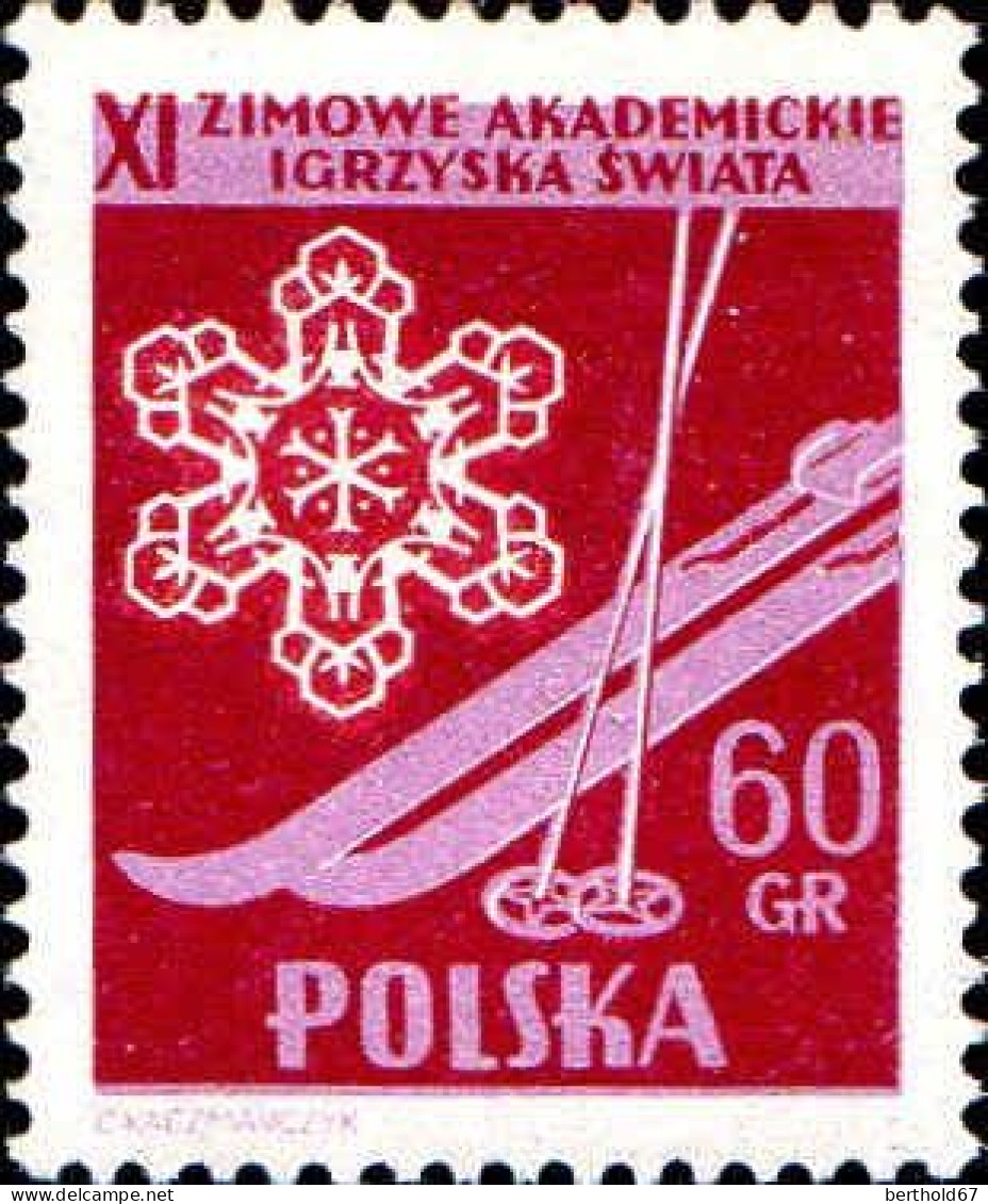 Pologne Poste N** Yv: 852/854 Championnats De Sports D'hiver Des étudiants (Petit Def.gomme) - Unused Stamps