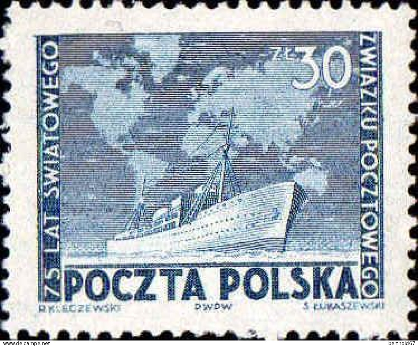 Pologne Poste N* Yv: 554/556 75.Anniversaire De L'UPU (sans Gomme) - Neufs