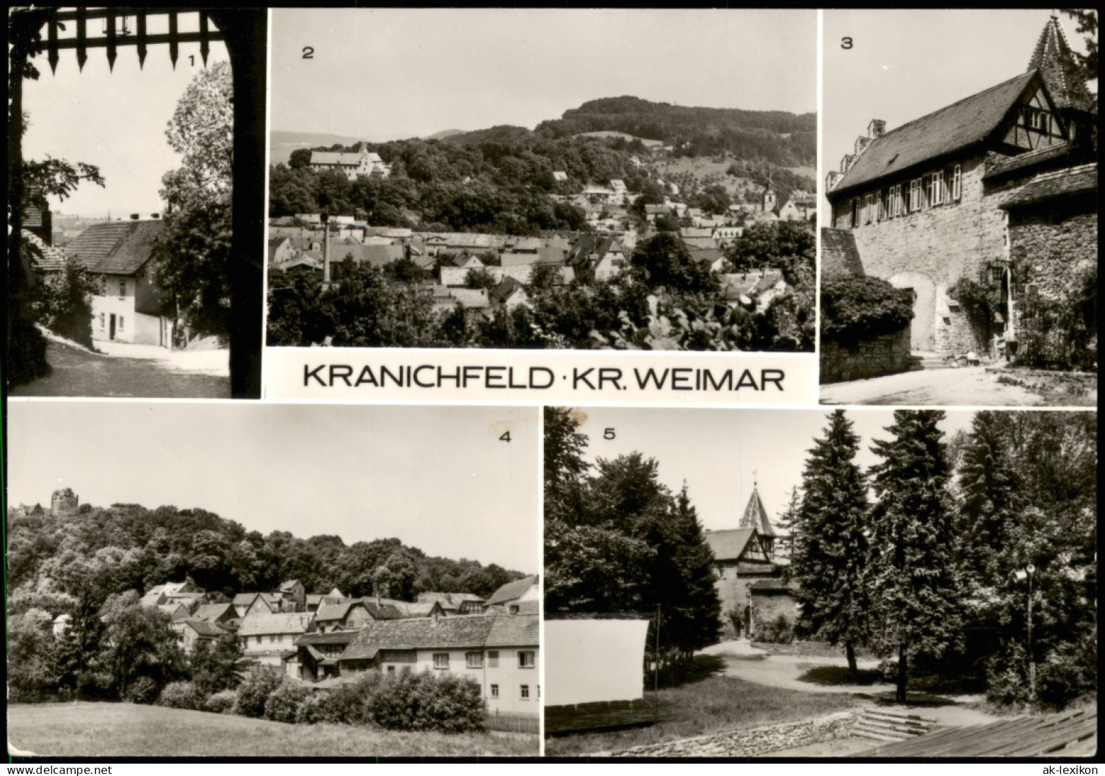 Kranichfeld DDR Mehrbild-AK Mit Niederburg, Oberschloß, Freilichtbühne Uvm. 1982 - Kranichfeld