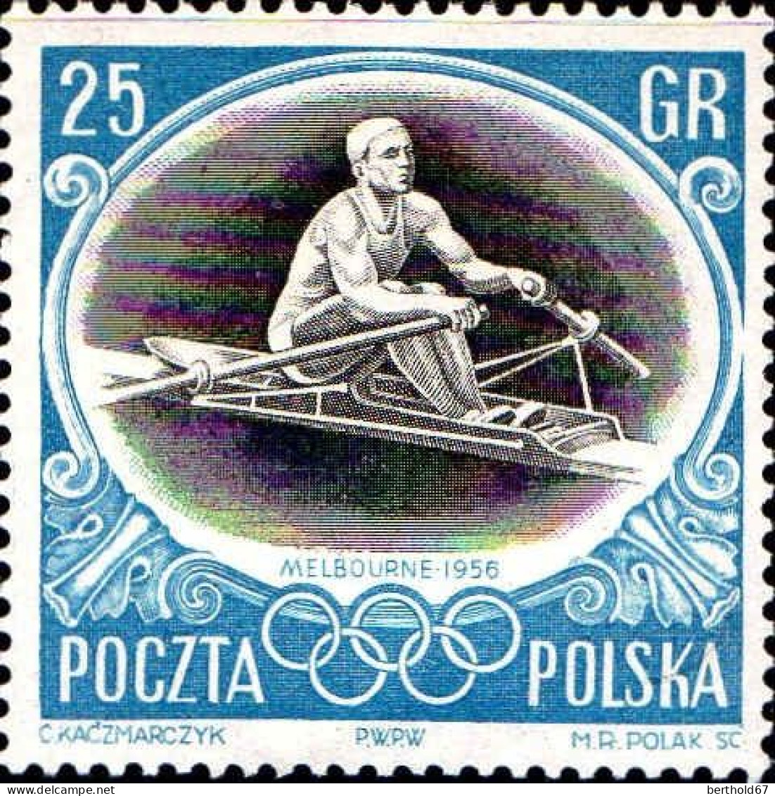 Pologne Poste N* Yv: 871/877 Jeux Olympiques De Melbourne (défaut Gomme) Divers Defauts - Unused Stamps