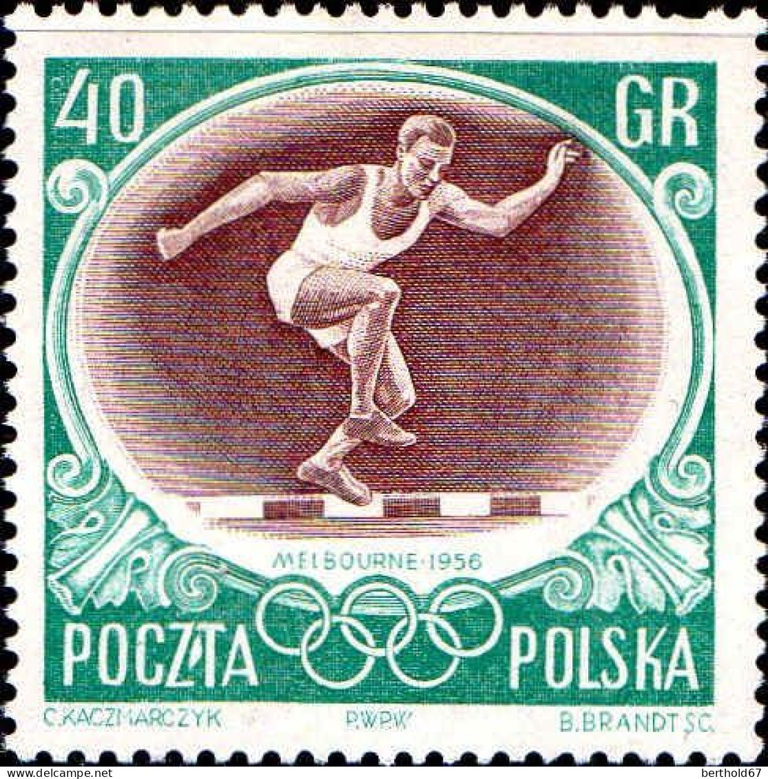 Pologne Poste N* Yv: 871/877 Jeux Olympiques De Melbourne (défaut Gomme) Divers Defauts - Nuevos