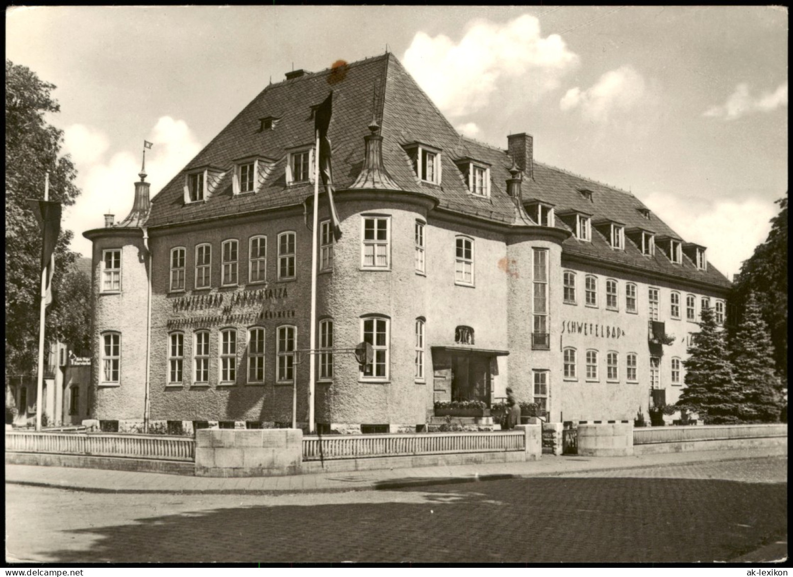 Ansichtskarte Bad Langensalza Schwefelbad Strassen Partie Zur DDR-Zeit 1970 - Bad Langensalza