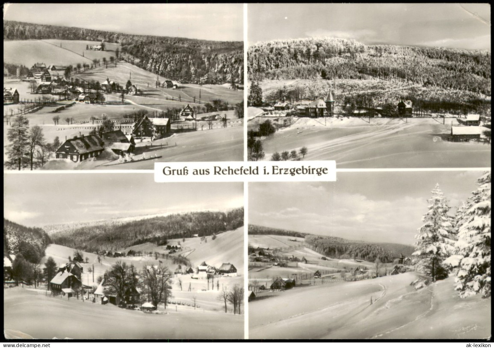 Rehefeld-Altenberg (Erzgebirge) DDR Mehrbildkarte Erzgebirge Im Winter  1974 - Rehefeld