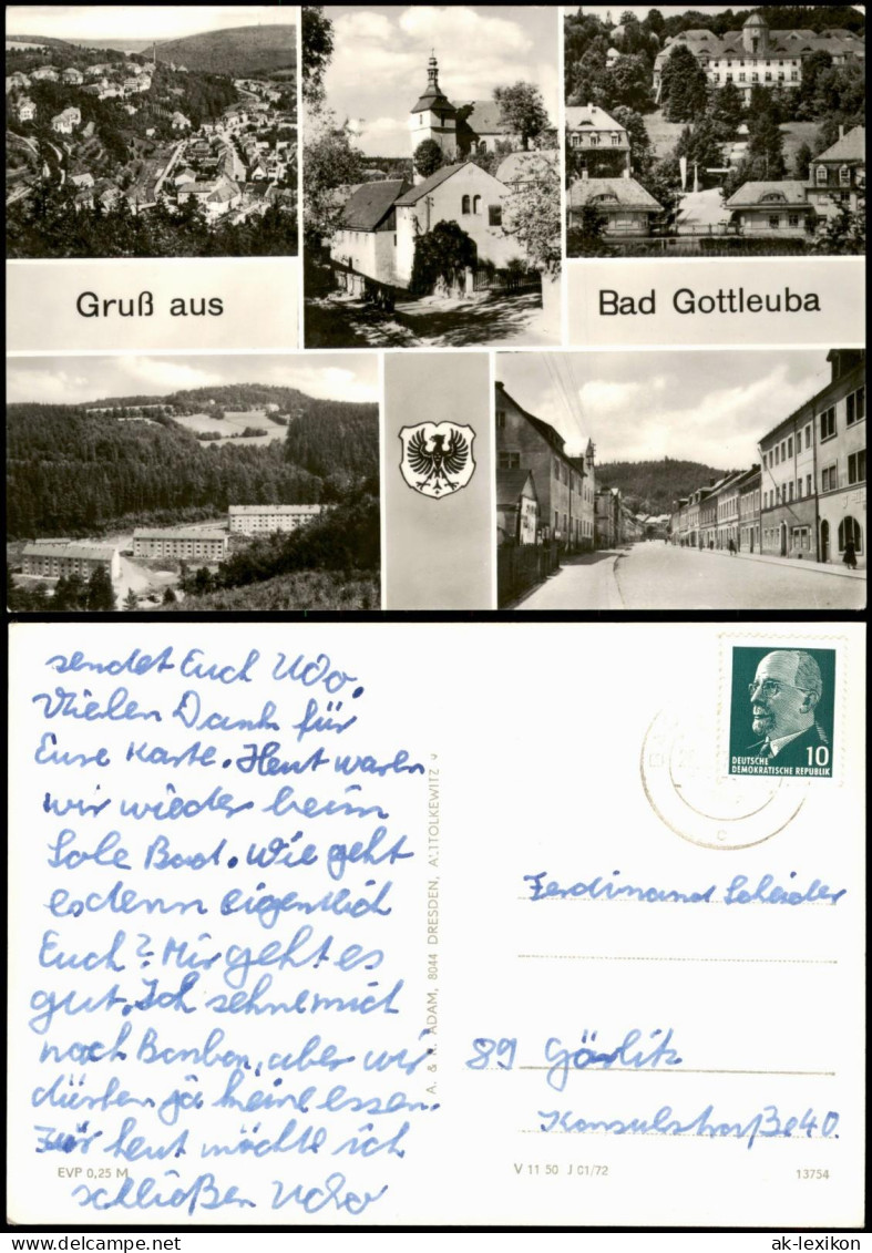 Bad Gottleuba-Bad Gottleuba-Berggießhübel DDR  Mit 5 Ortsansichten 1972 - Bad Gottleuba-Berggiesshuebel