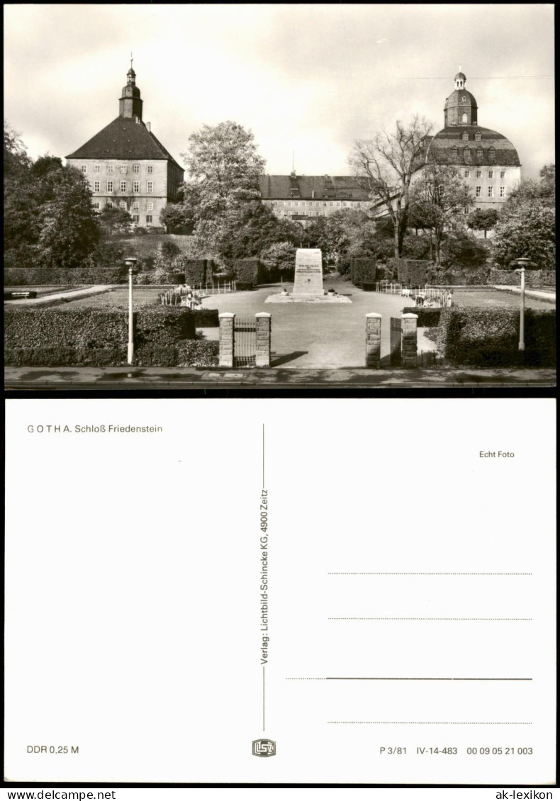 Ansichtskarte Gotha Schloß Friedenstein (Castle Building) 1981 - Gotha