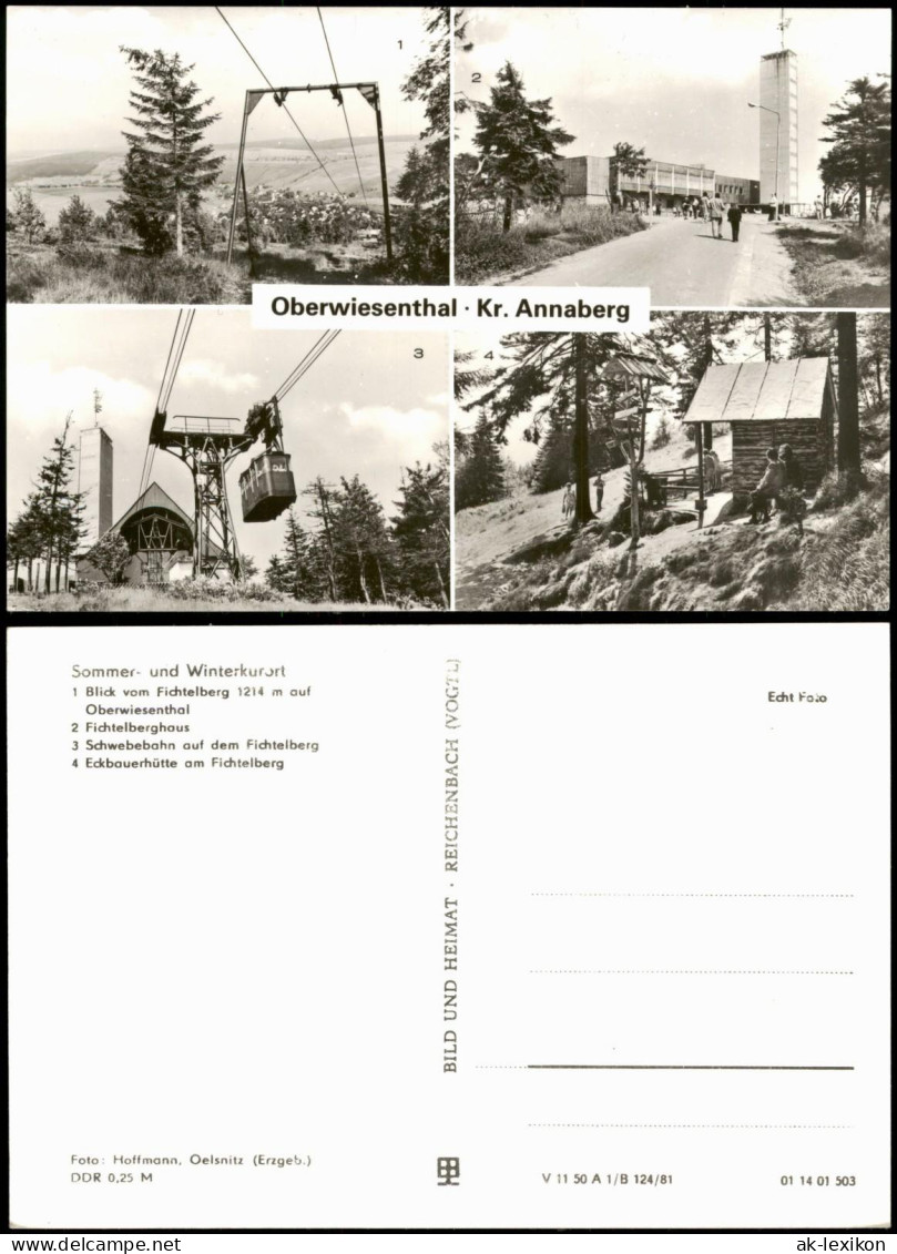 Oberwiesenthal Fichtelberghaus Schwebebahn Auf Fichtelberg Eckbauerhütte 1981 - Oberwiesenthal
