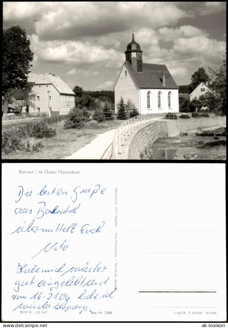 Markersbach-Bad Gottleuba-Berggießhübel Partie In Der Stadt - Kirche 1977 - Bad Gottleuba-Berggiesshuebel