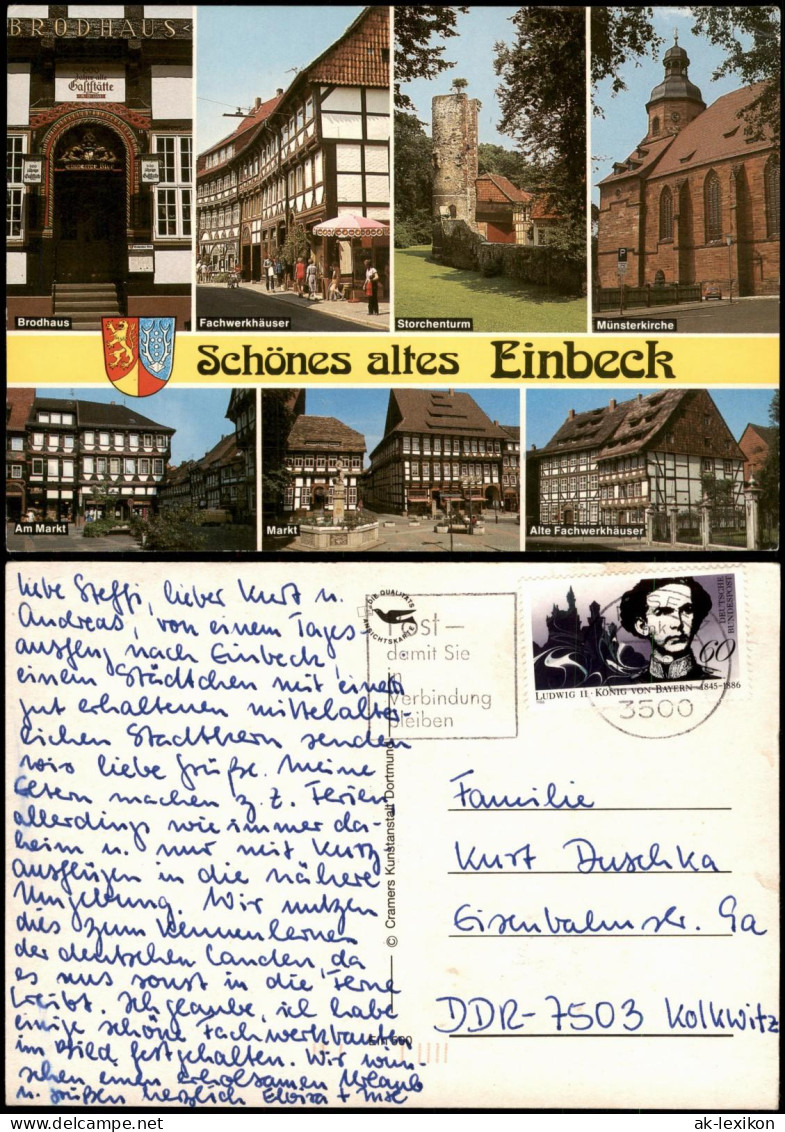 Ansichtskarte Einbeck Alte Fachwerkhäuser Markt Mehrbild U.v.m. 1988 - Einbeck