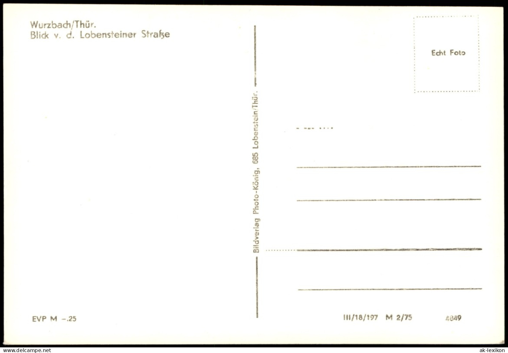 Ansichtskarte Wurzbach Panorama-Ansicht Blick V. D. Lobensteiner Straße 1975 - Wurzbach