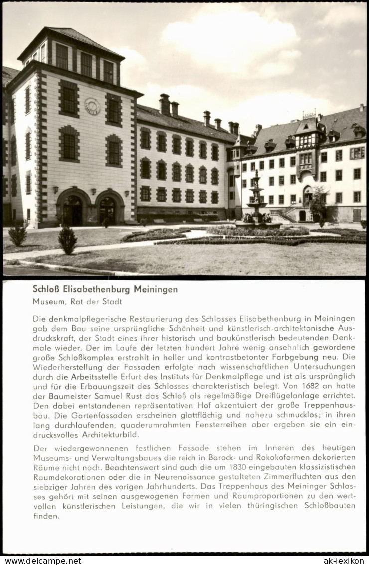 Meiningen Schloß Elisabethenburg Meiningen Museum, Rat Der Stadt 1970 - Meiningen