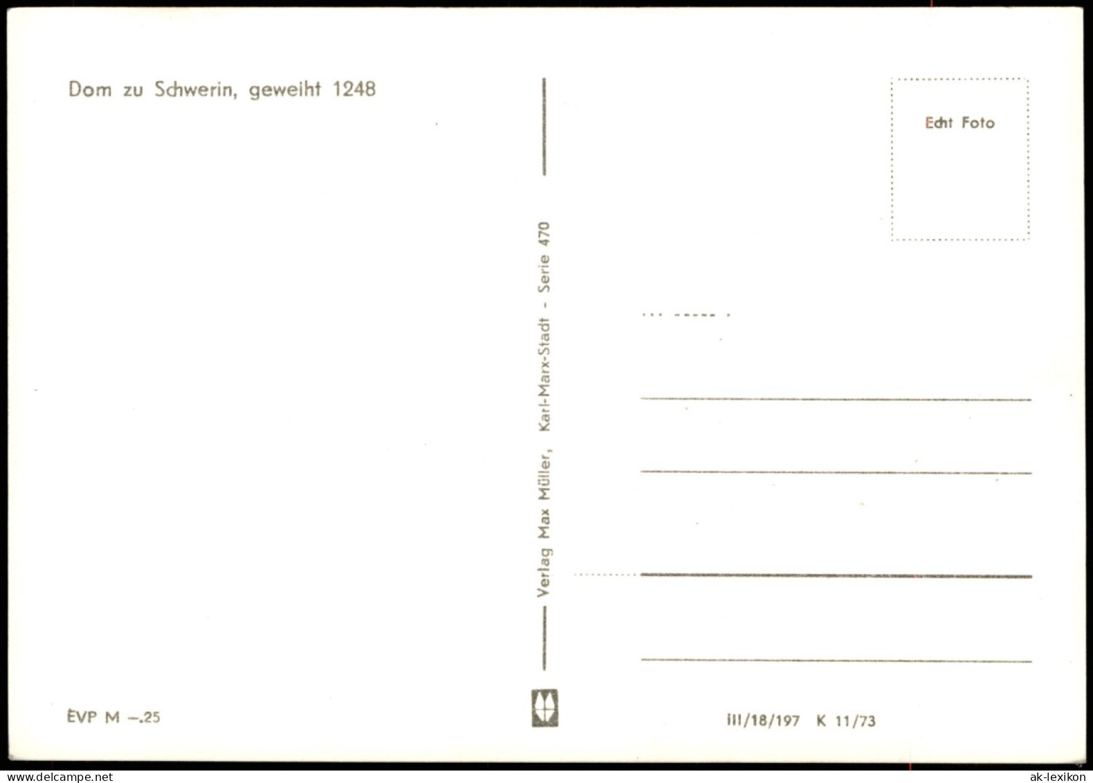 Ansichtskarte Schwerin Dom Innen - Altar, Fotokarte 1973 - Schwerin