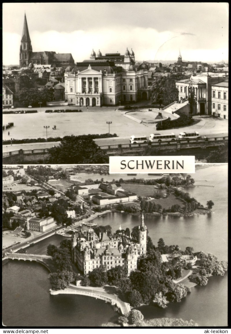 Ansichtskarte Schwerin 2 Bild: Luftbild Und Museum 1972 - Schwerin