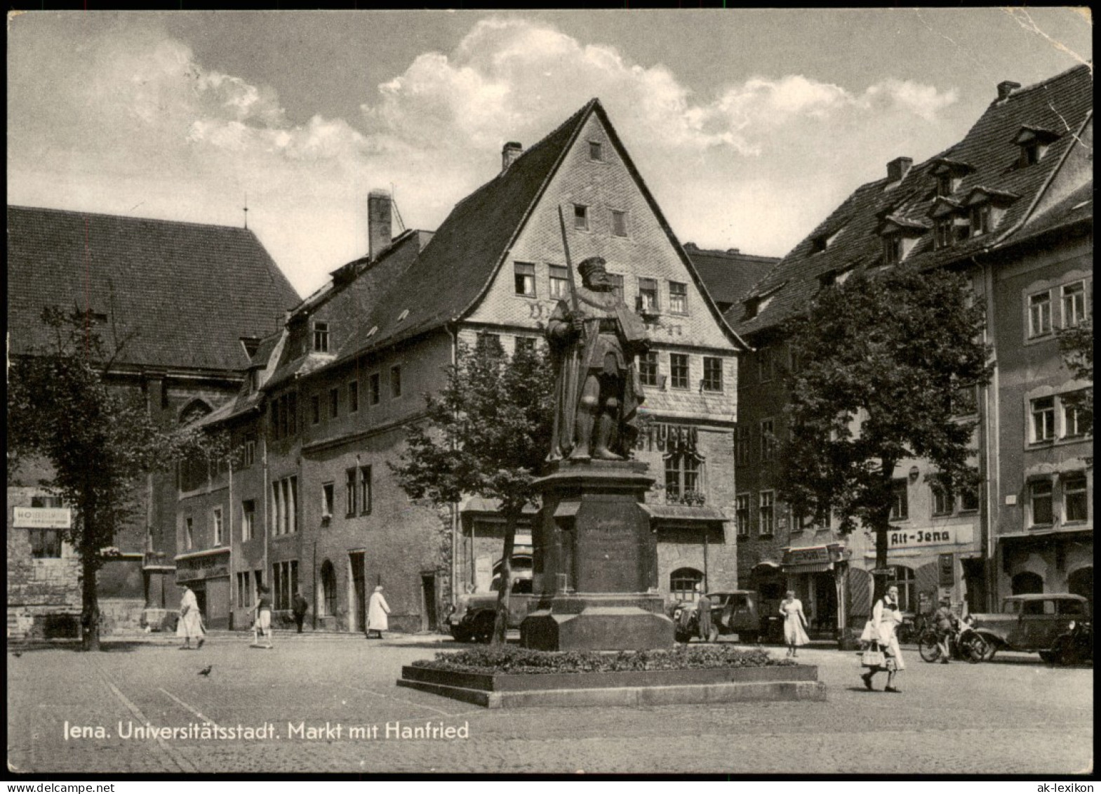 Ansichtskarte Jena Marktplatz, Gasthaus Alt Jena - Autos 1962 - Jena