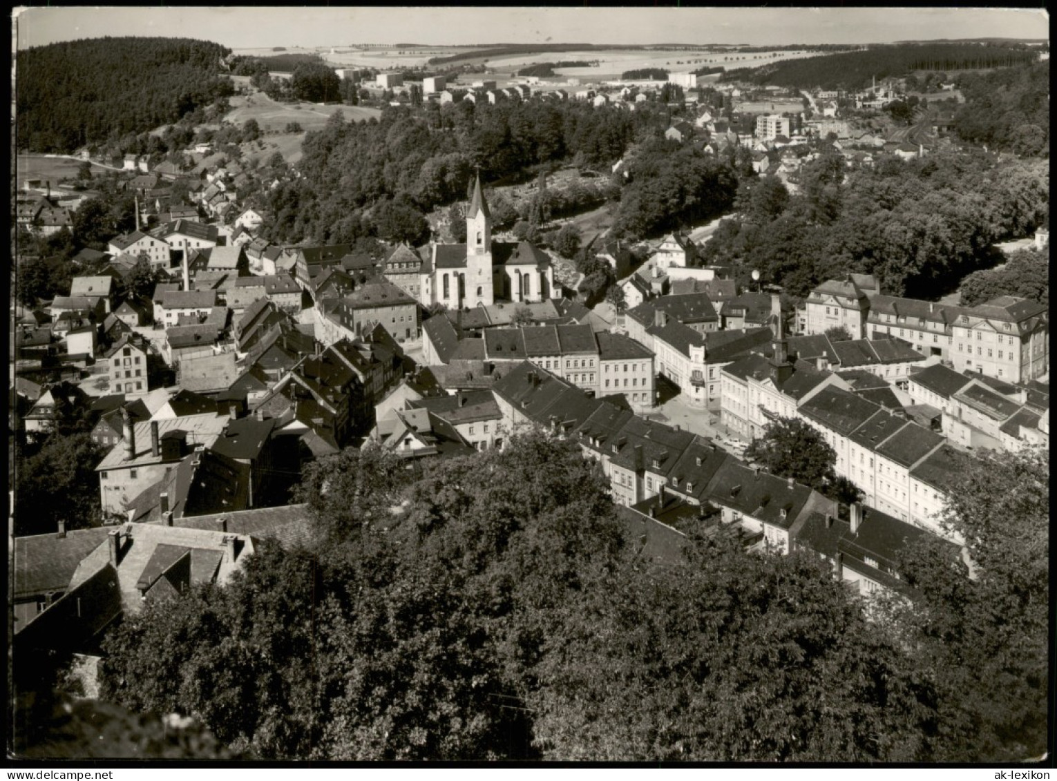 Bad Lobenstein Blick über Die Stadt - Neubaugebiet In Der Ferne 1966 - Lobenstein