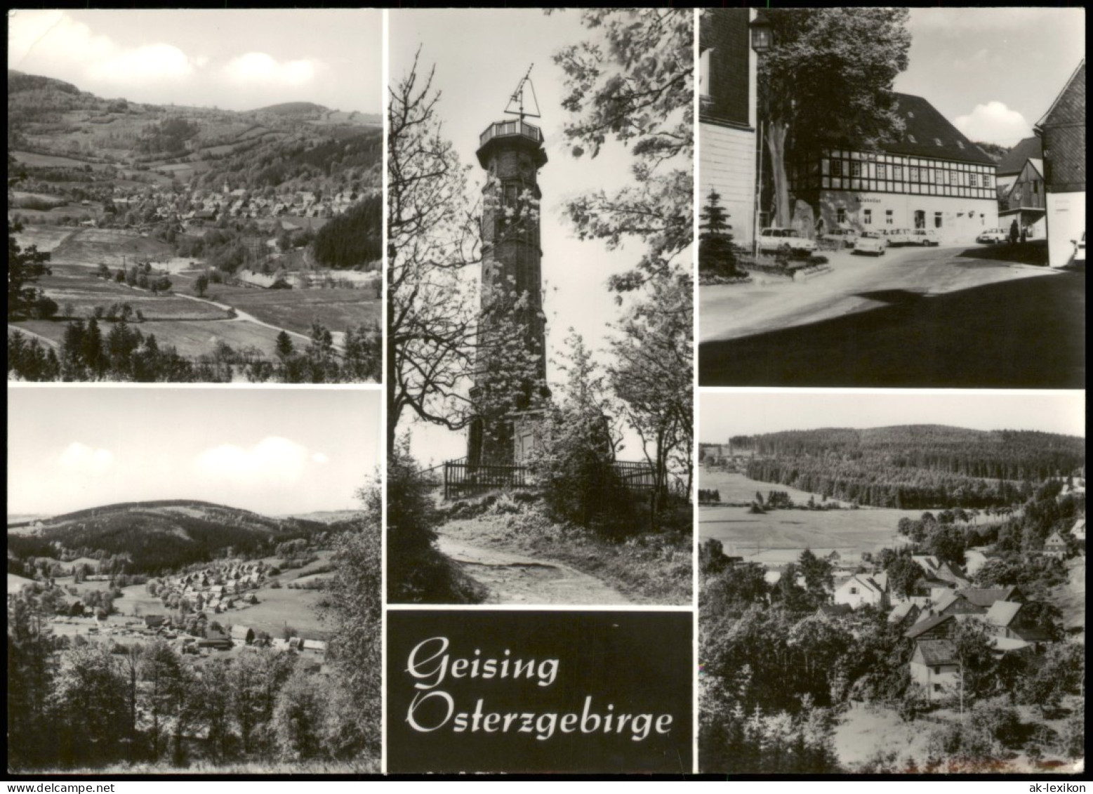 Geising-Altenberg (Erzgebirge) Aussichtsturm, Umland, Gasthaus - MB 1984 - Geising