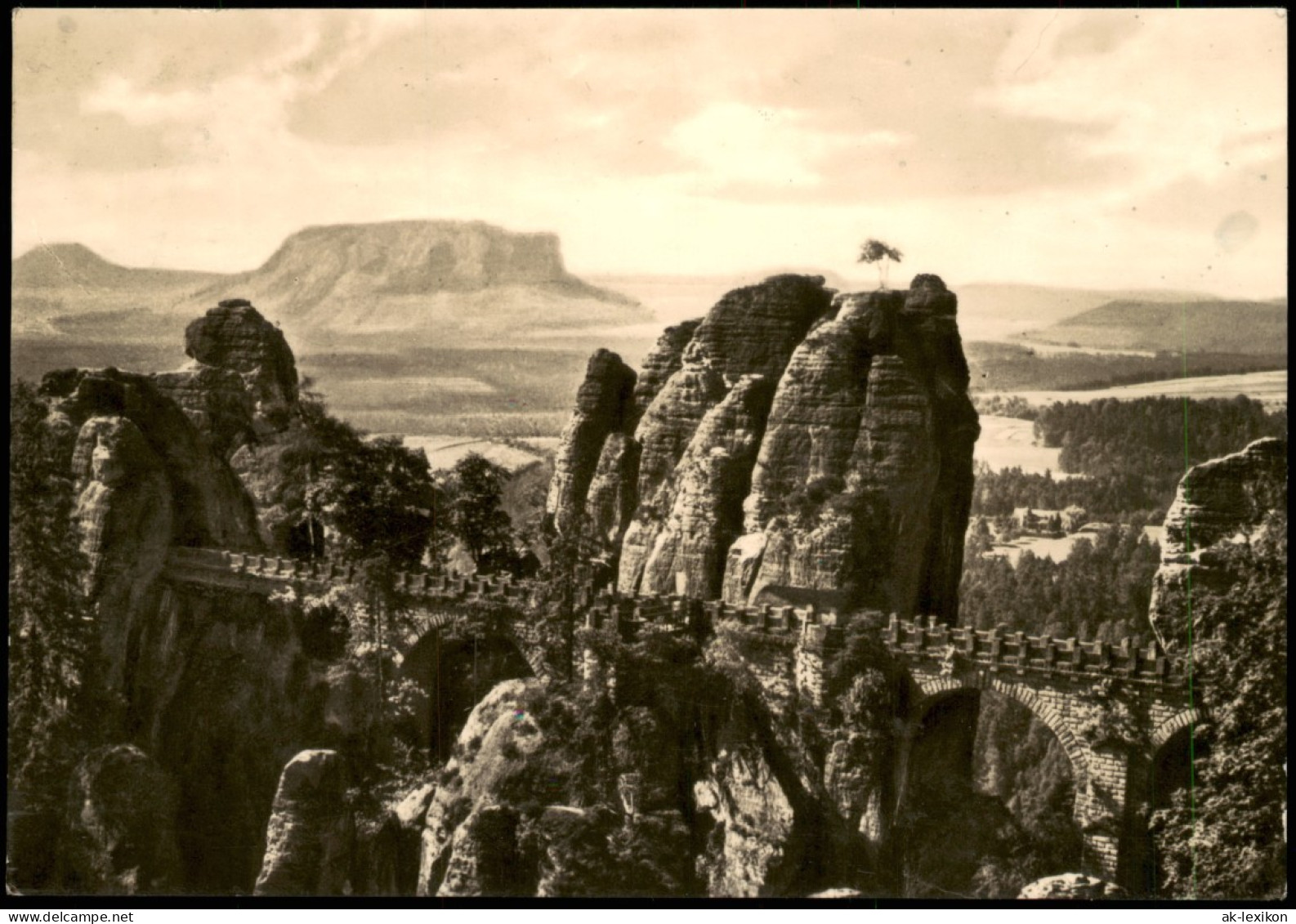 Ansichtskarte Rathen Basteibrücke - Sächsische Schweiz, Fernblick 1969 - Rathen