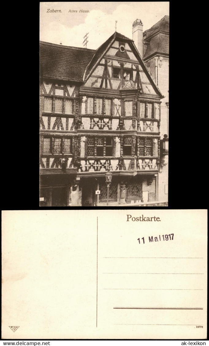 CPA Zabern Saverne Altes Haus 1913 - Saverne