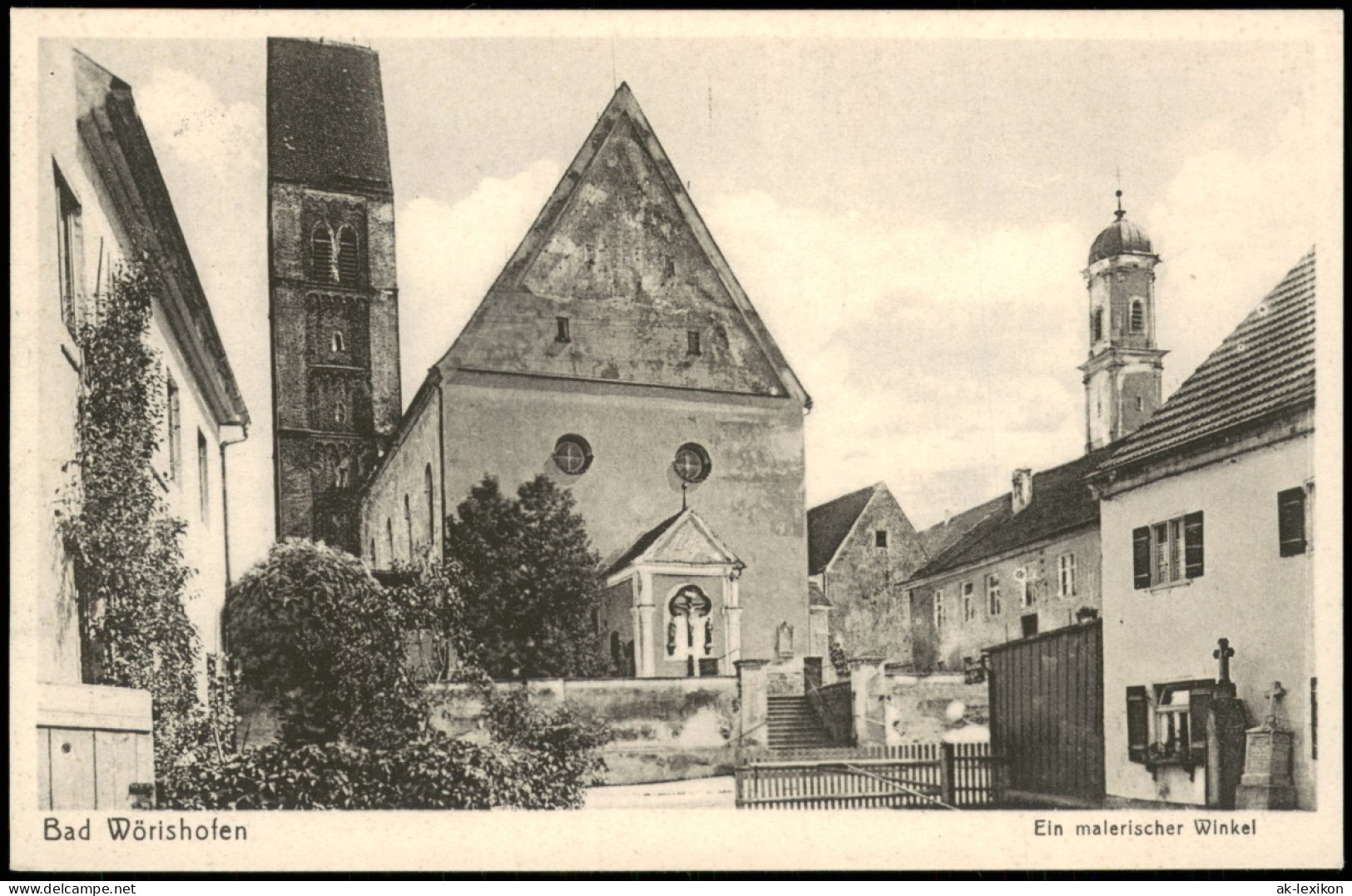 Bad Wörishofen Ein Malerischer Winkel (Ortsansicht Mit Kirche) 1910 - Bad Woerishofen