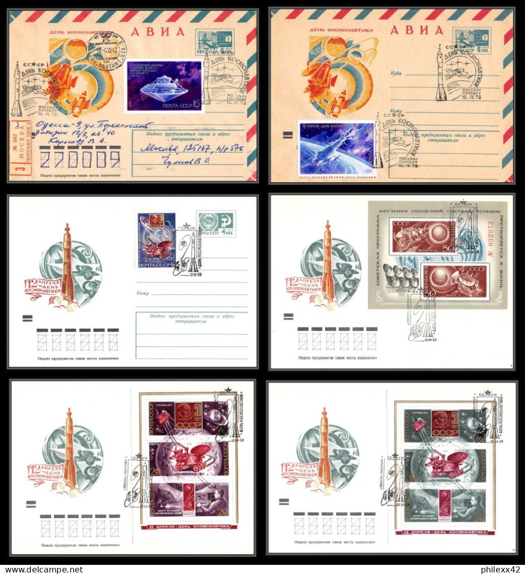 1002 Espace (space) Lot De 6 Lettres Russie (Russia Urss USSR) 12/4/1973 Cosmonautic Day Gagarin - UdSSR