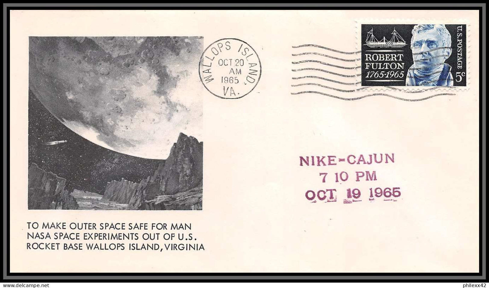 0541 Espace (space Raumfahrt) Lettre (cover Briefe) USA 20/10/1965 Wallops Islands Nike Cajun - Etats-Unis